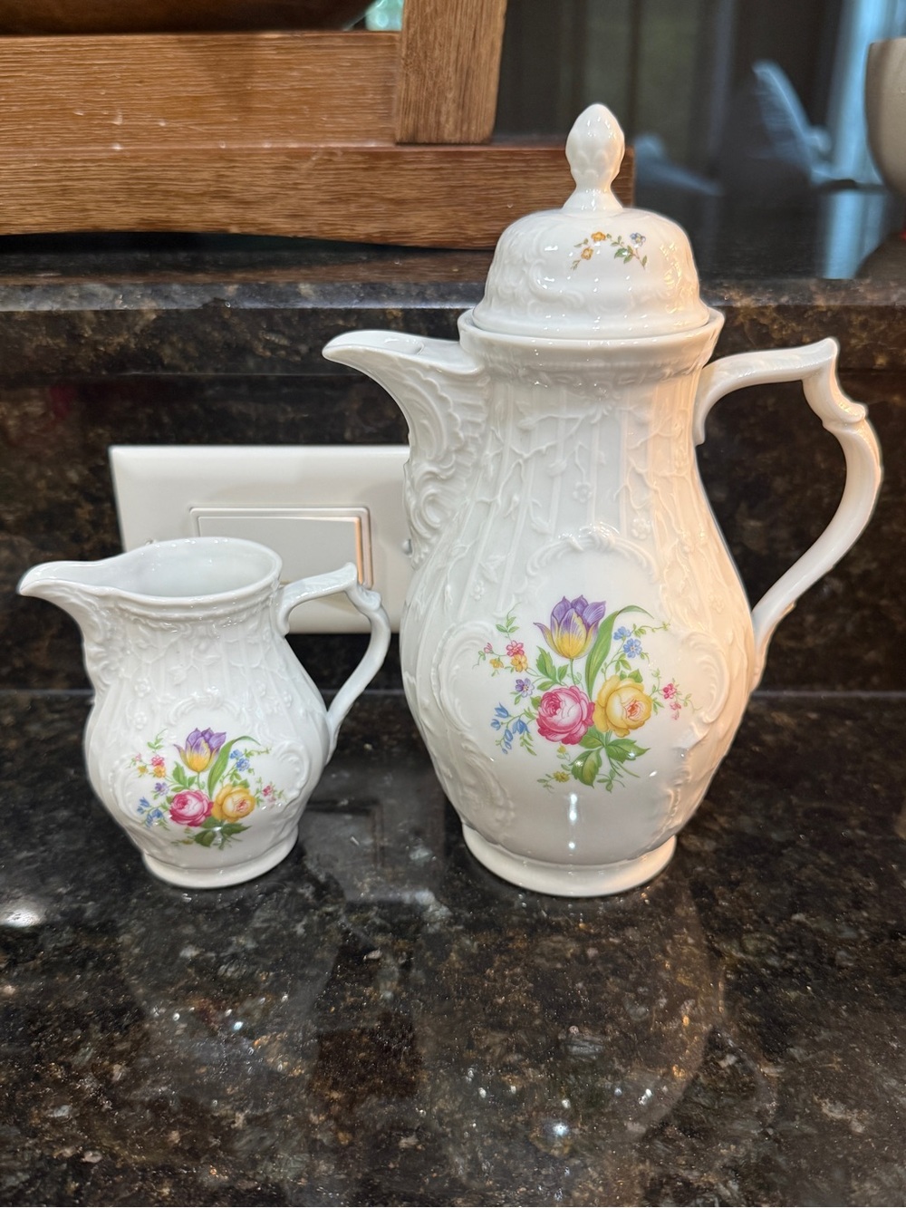 Rosenthal Floral Coffee pot and Creamer Set